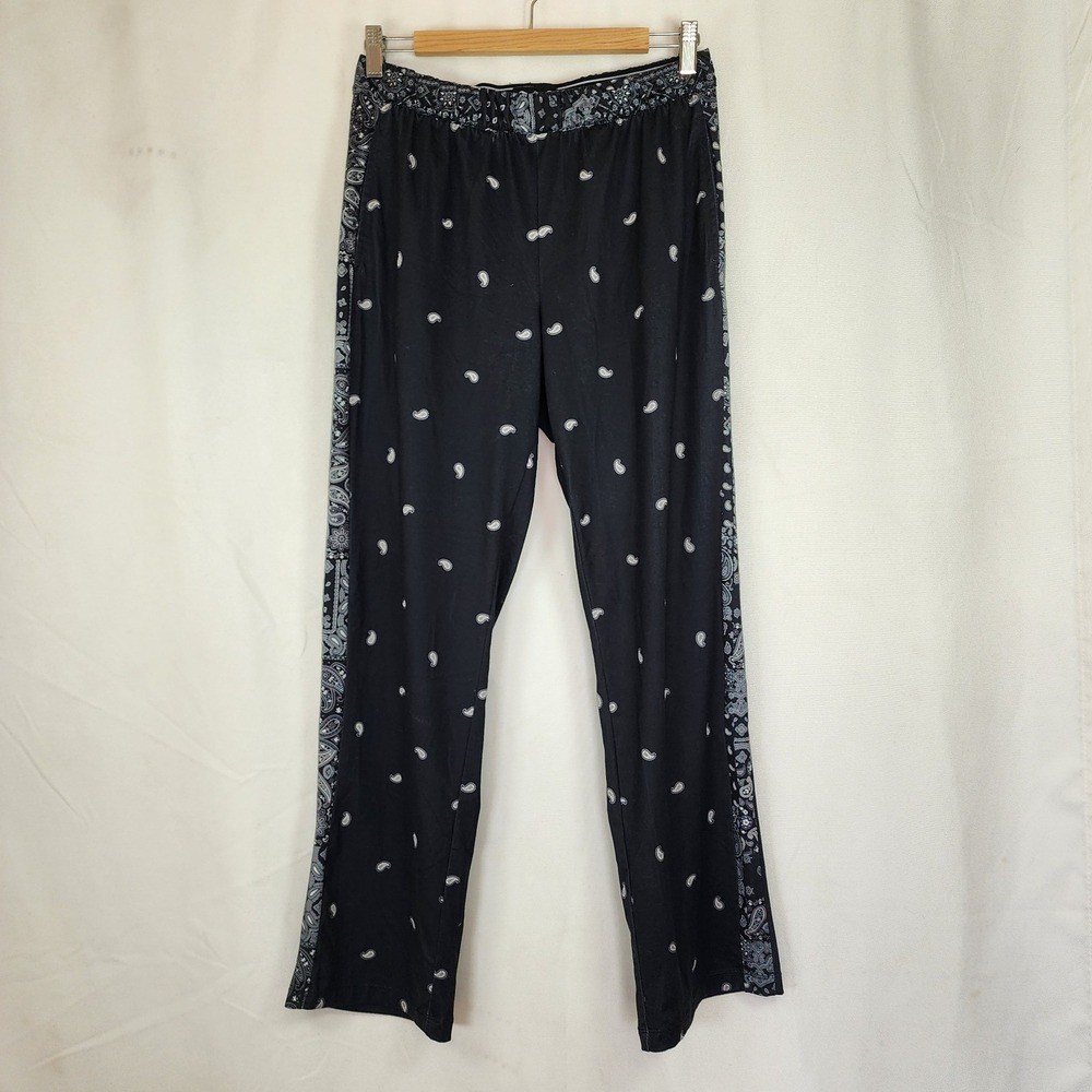 Dogg Supply by Snoop Dogg Mens Bandana  Sweat Pants Size Small Black